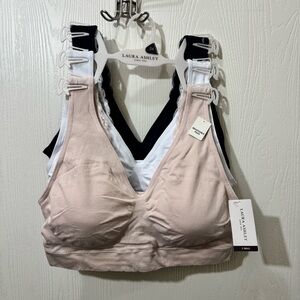 Laura Ashley Women's Bra Set - Blue, White,‎ and a real